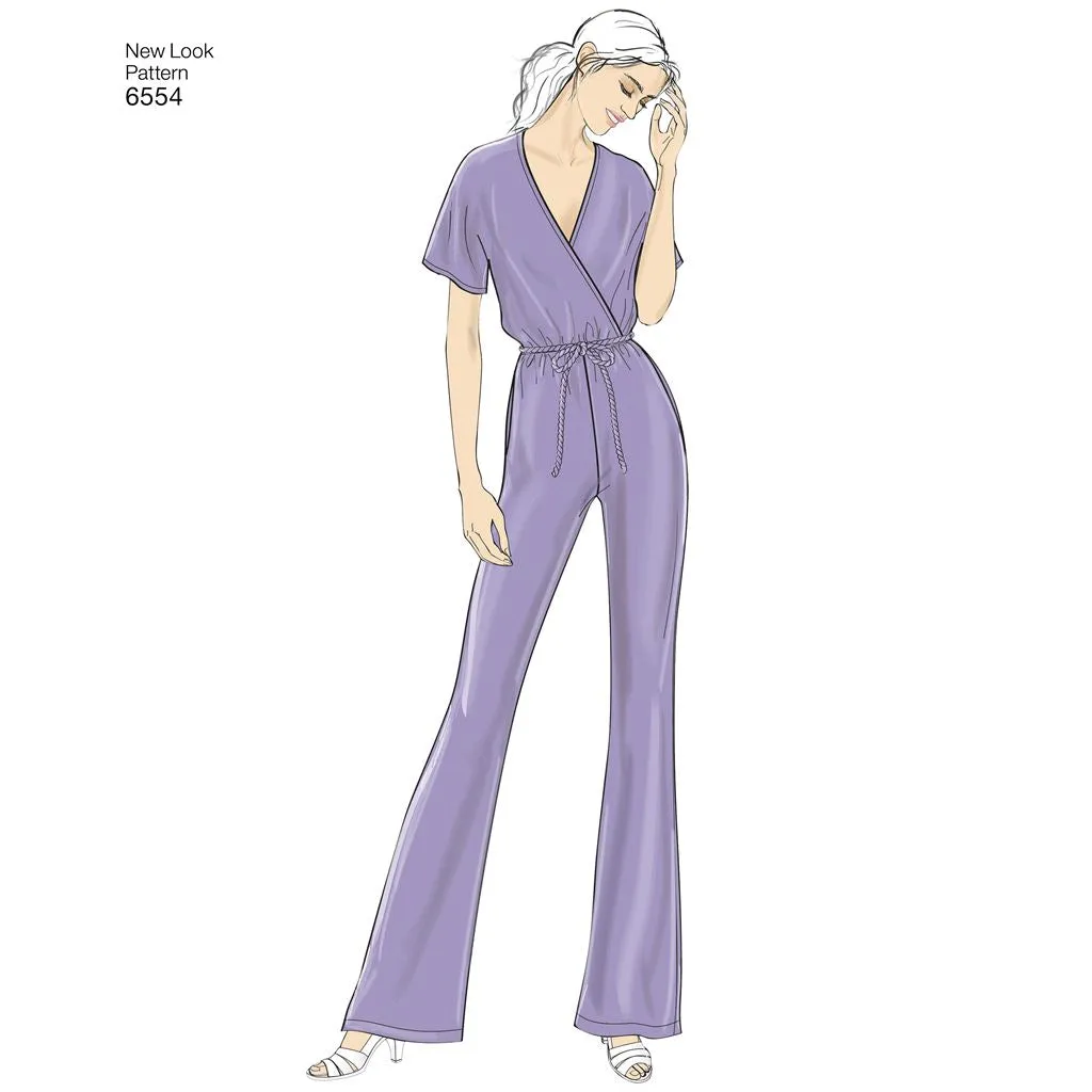 New Look Pattern 6554 Women's Knit Jumpsuit and Dresses