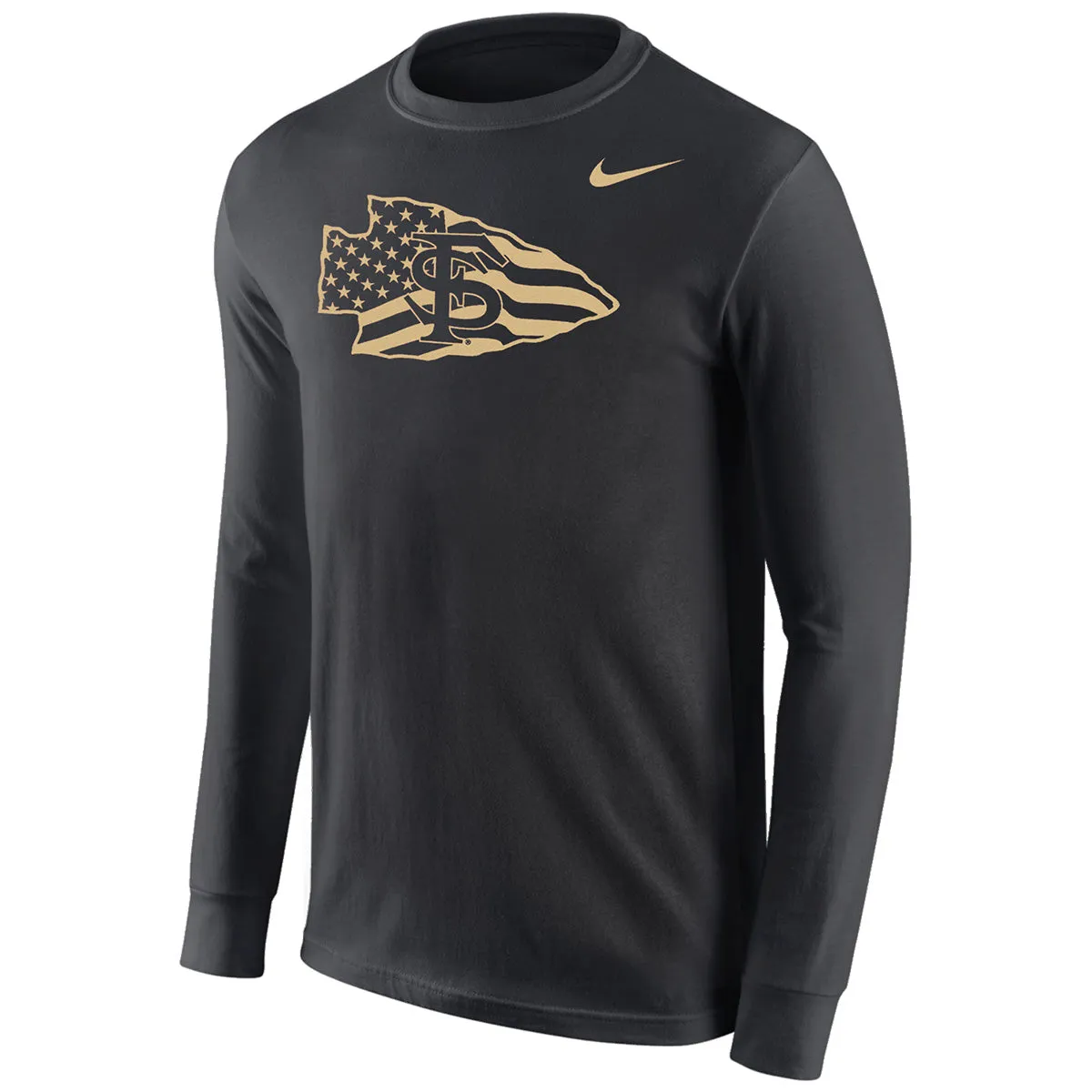 Nike Men's Veteran's Alliance Arrowhead Long Sleeve Performance T-shirt - Anthracite