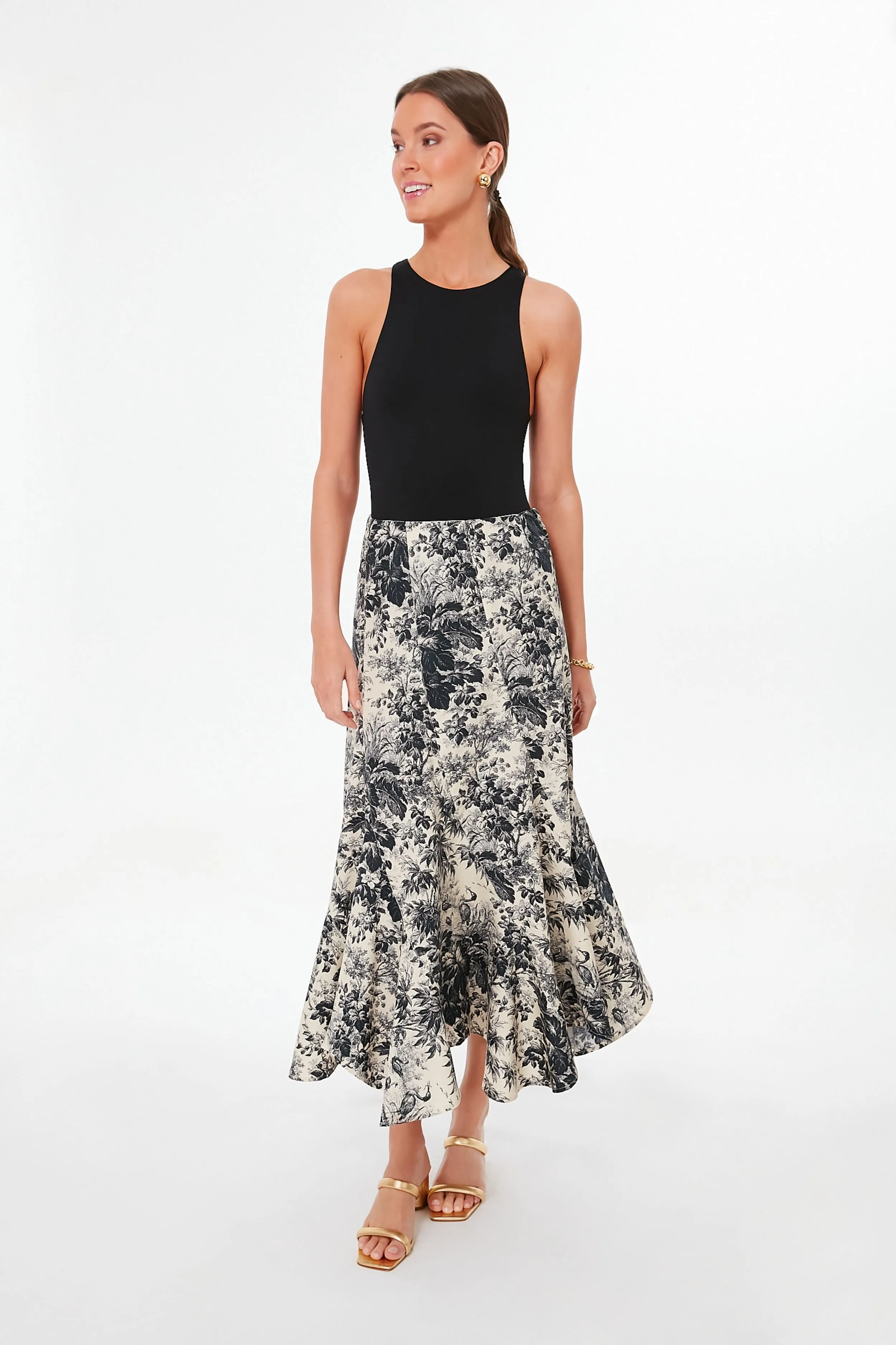 Noir Cypress Toile Mallory Skirt