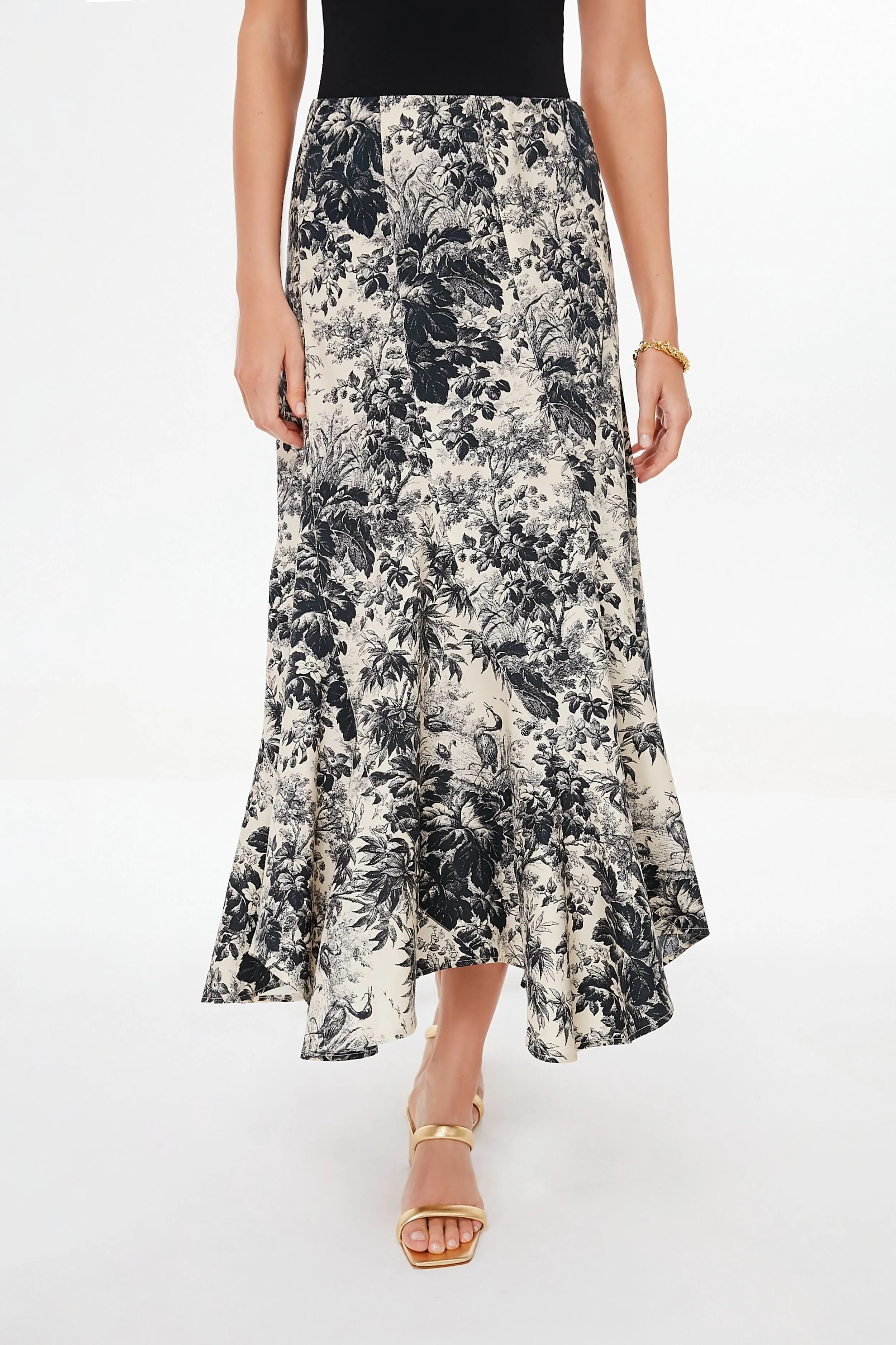 Noir Cypress Toile Mallory Skirt