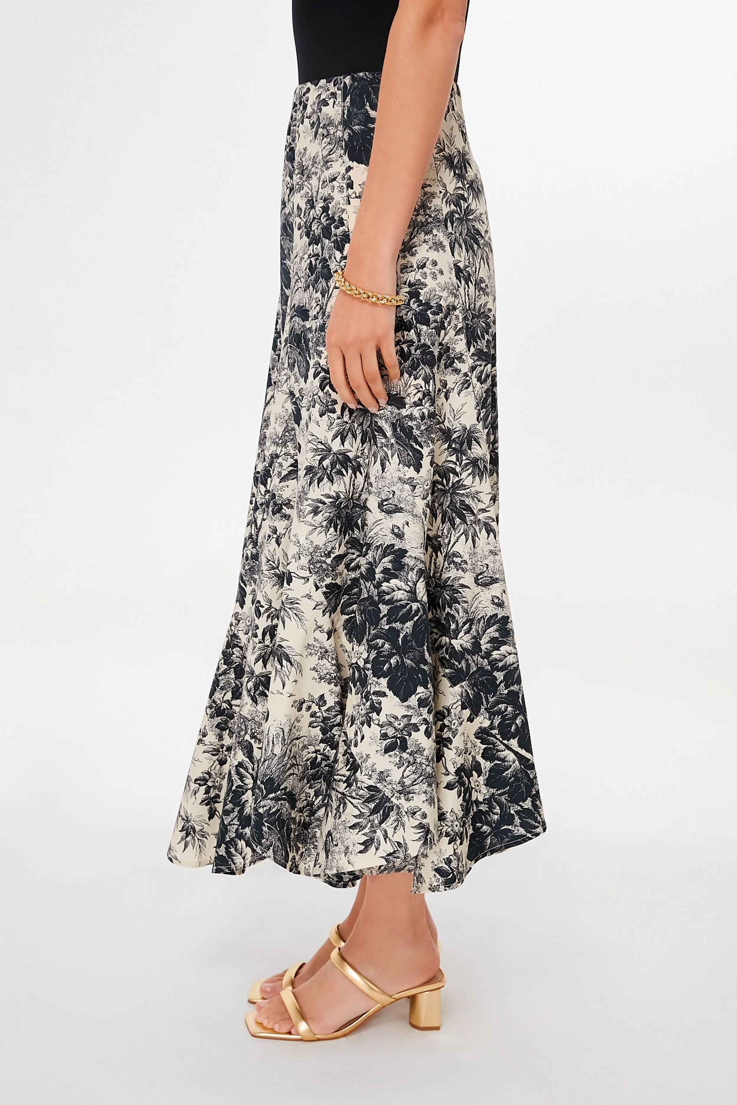 Noir Cypress Toile Mallory Skirt