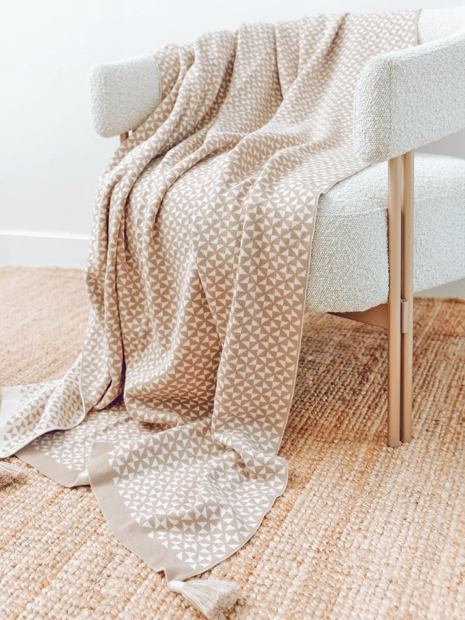 Organic Knitted Throw Blanket