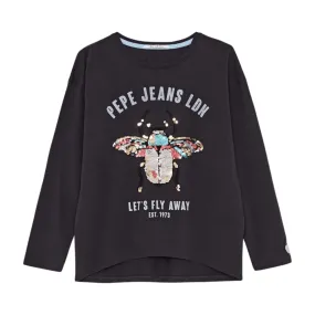 Pepe Jeans Girls Deep Sea Meryl Longsleeve Top