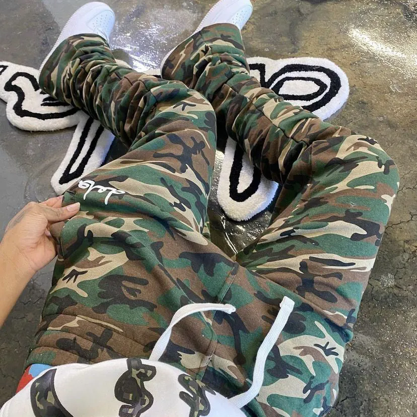 Personalized street style fashion loose camouflage pants