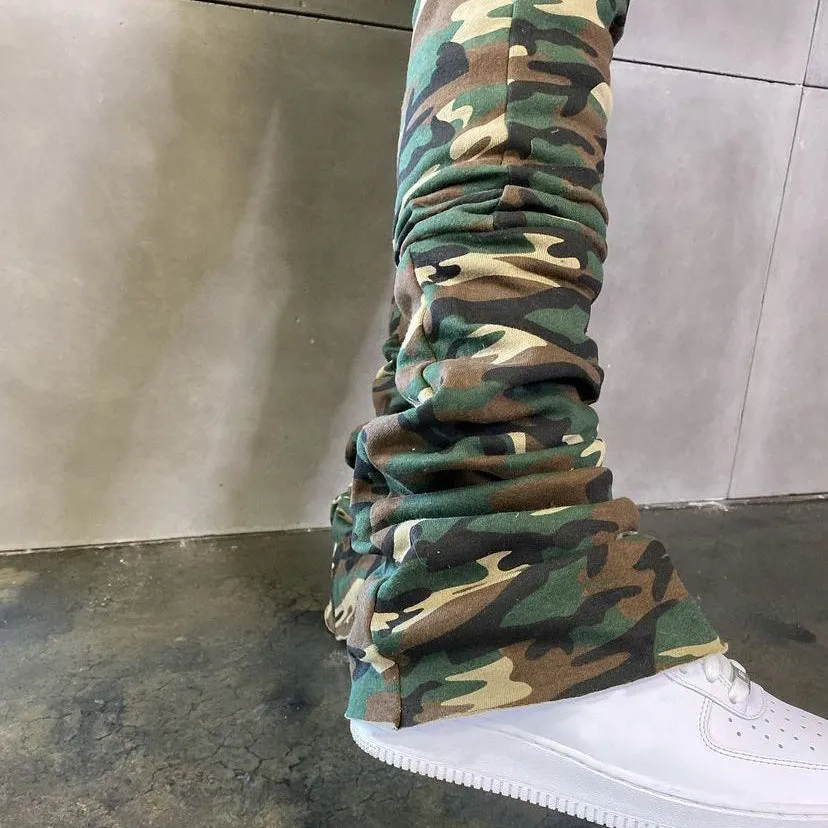 Personalized street style fashion loose camouflage pants