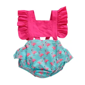 Pink Flamingo Baby Romper