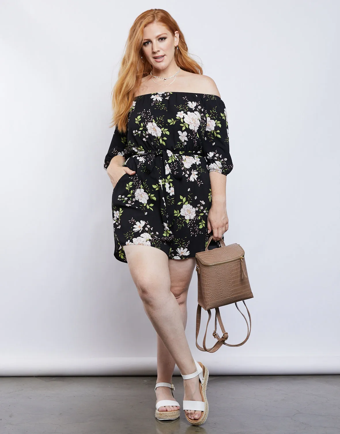 Plus Size Arianna Floral Romper