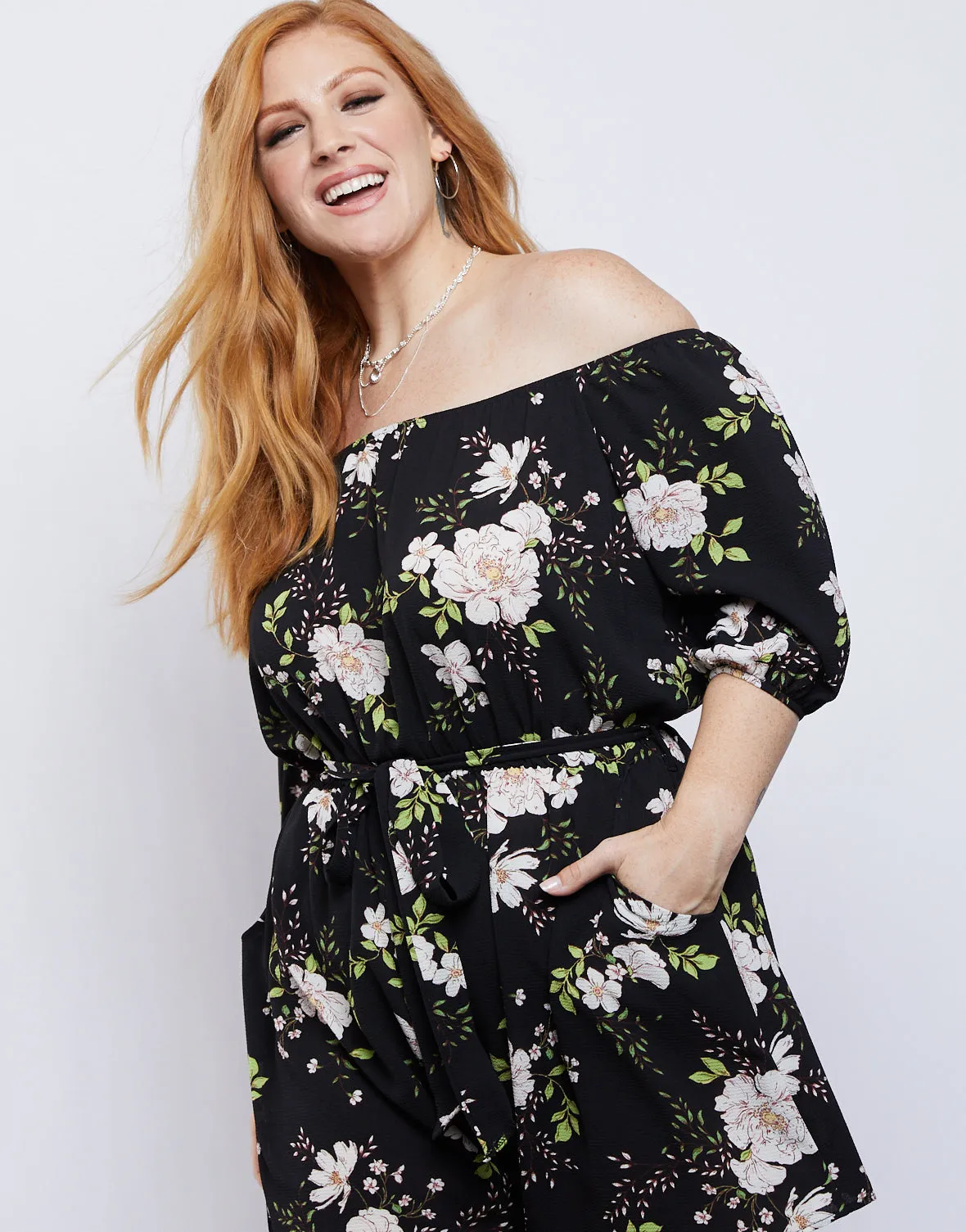 Plus Size Arianna Floral Romper