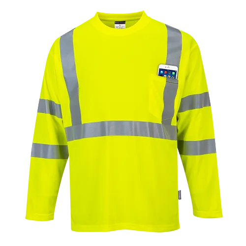 Portwest Hi-Vis Pocket Long Sleeve Shirt