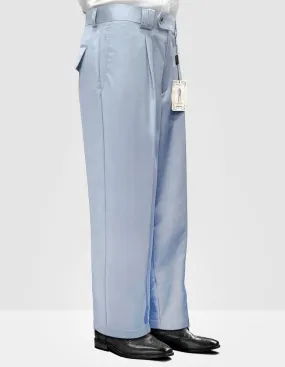 POWDER BLUE WIDE LEG DRESS PANTS