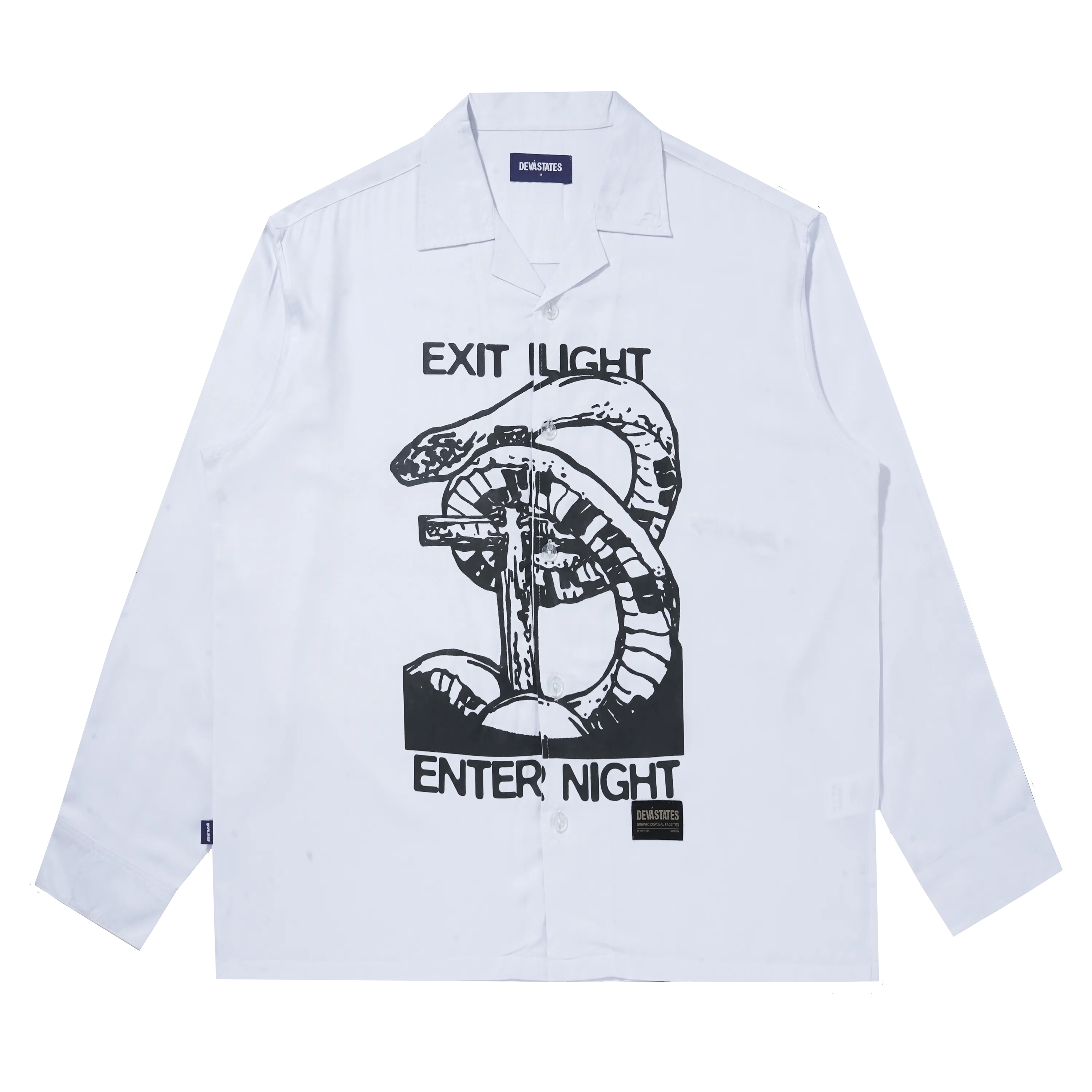 PRAYER L/S Printed Souvenir Shirt  [White]