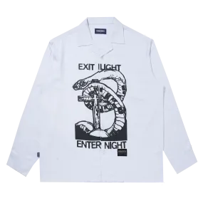 PRAYER L/S Printed Souvenir Shirt  [White]