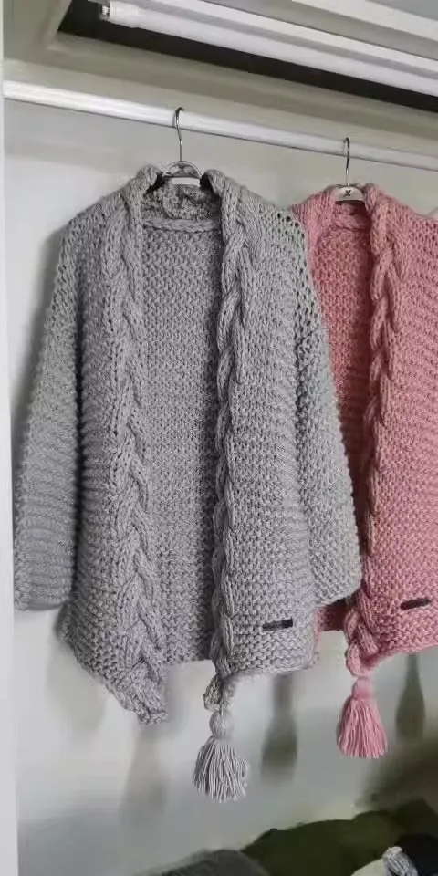 Pre Order:  Knitted Tassel Cozy Sweater