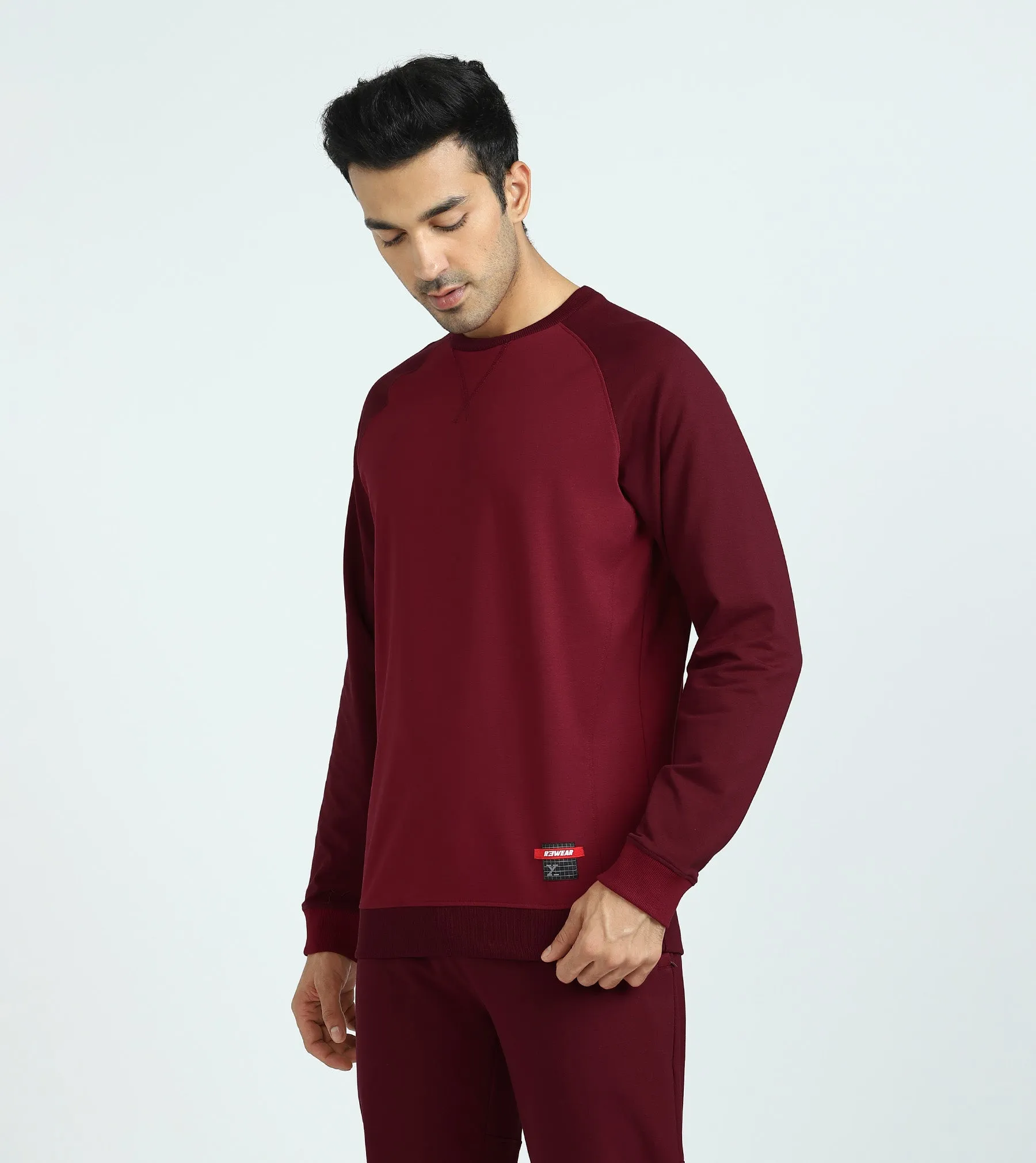 Quest French Terry Cotto-Blend Sweatshirt And Joggers Co-ord Set Scarlet Red