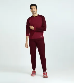 Quest French Terry Cotto-Blend Sweatshirt And Joggers Co-ord Set Scarlet Red