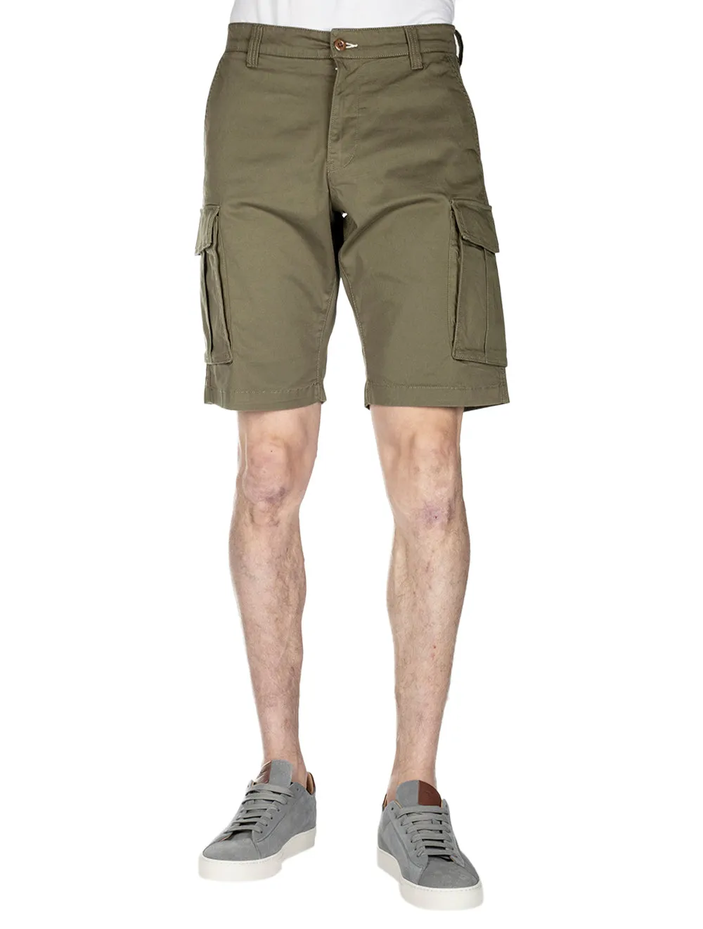 Relaxed Twill Cargo Shorts Juniper Green