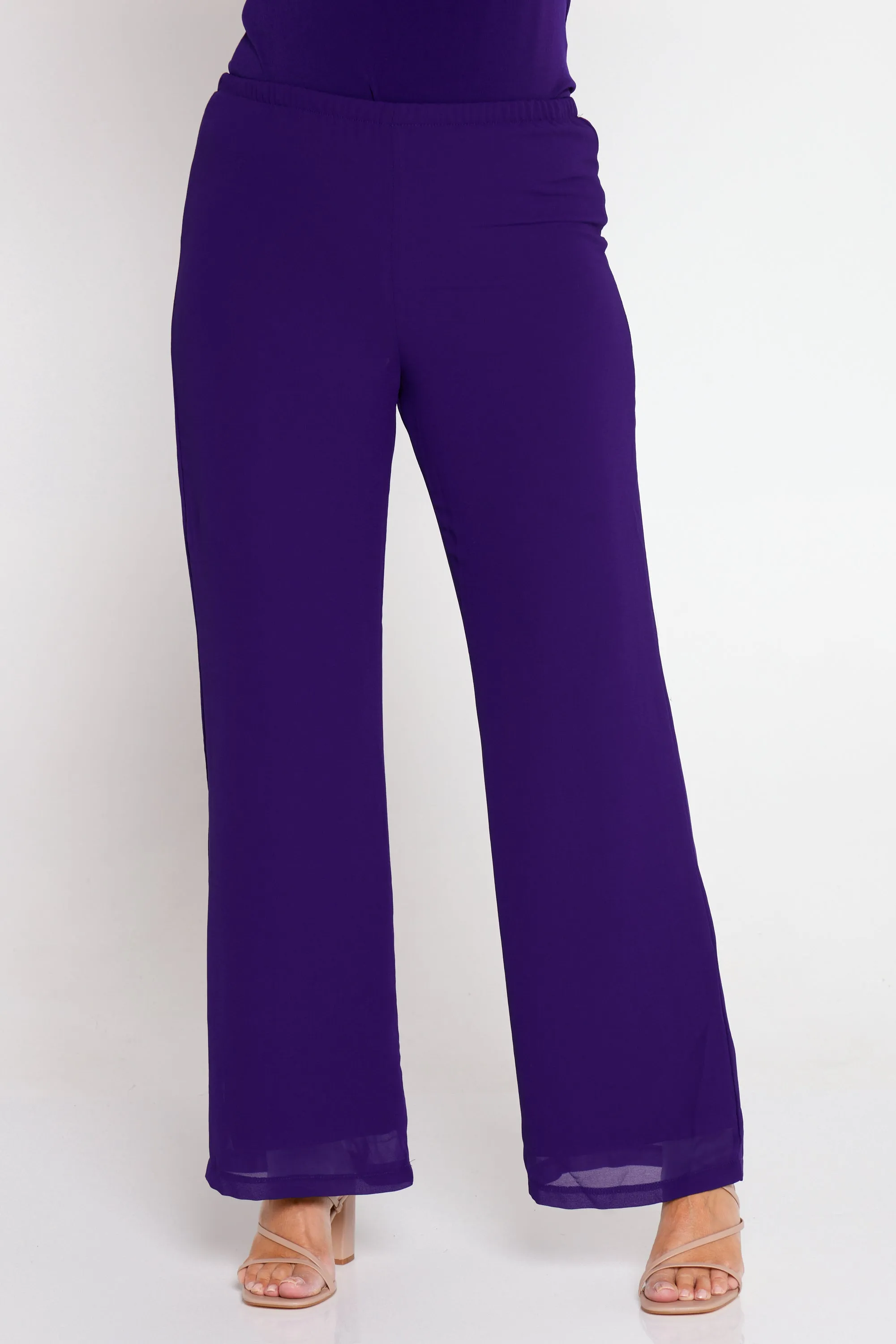 Rendezvous Chiffon Pants - Purple