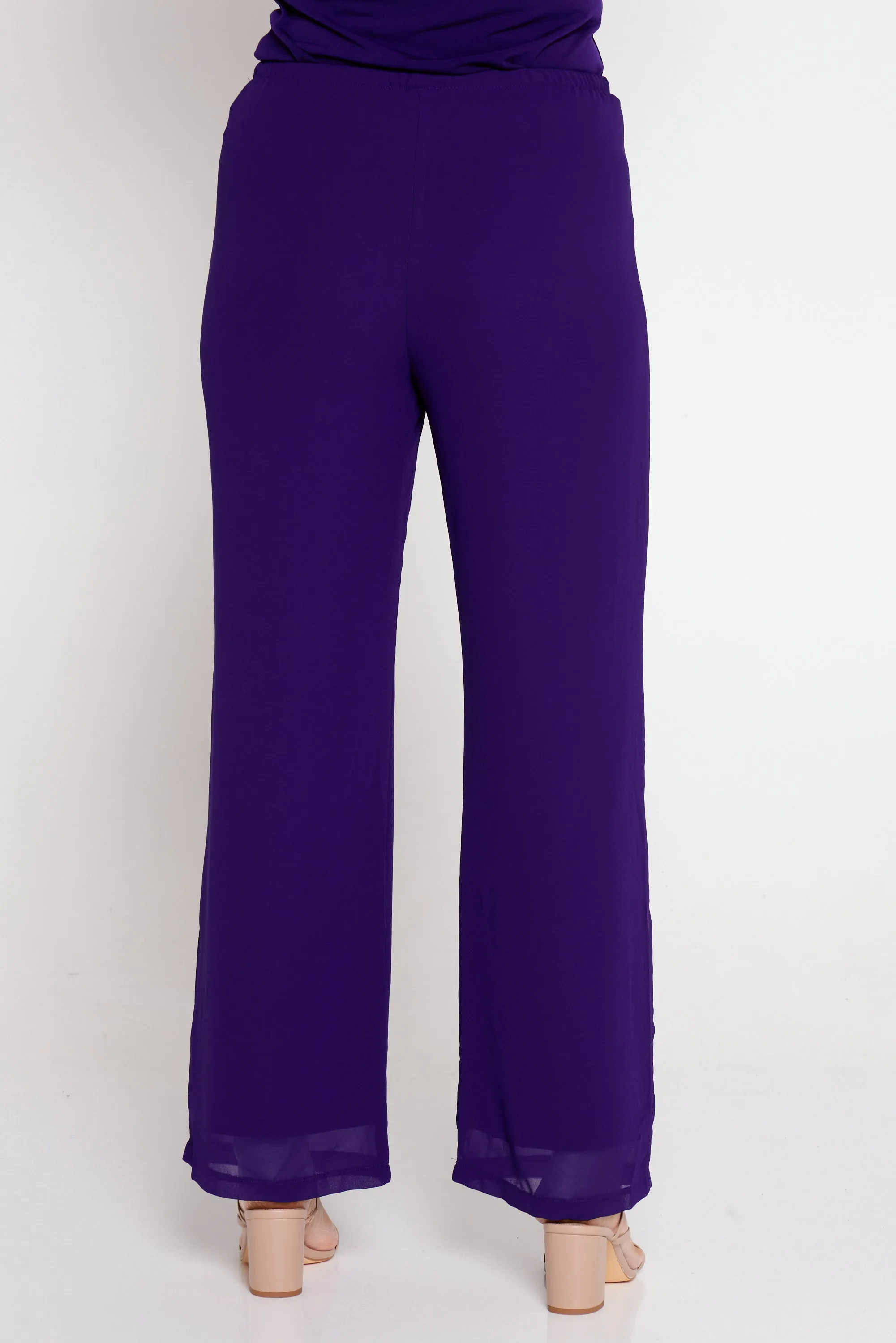 Rendezvous Chiffon Pants - Purple