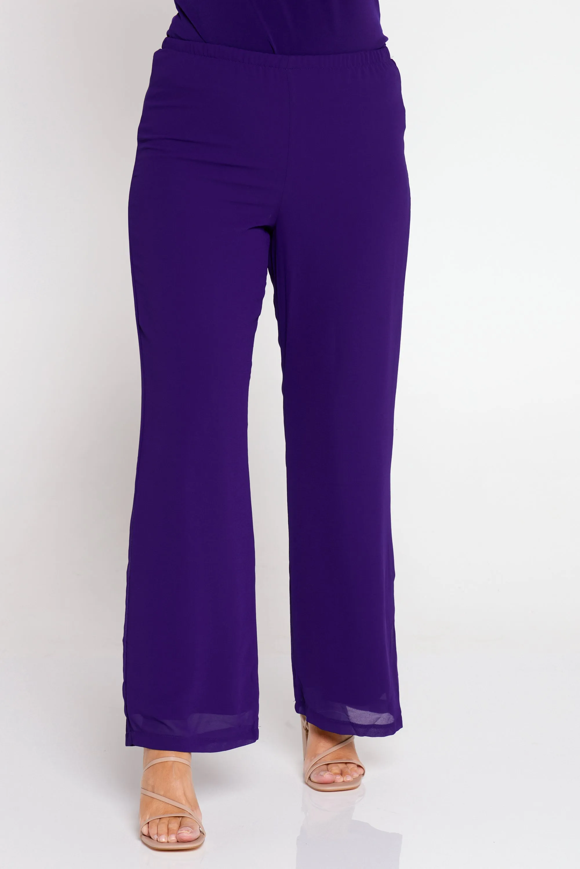 Rendezvous Chiffon Pants - Purple