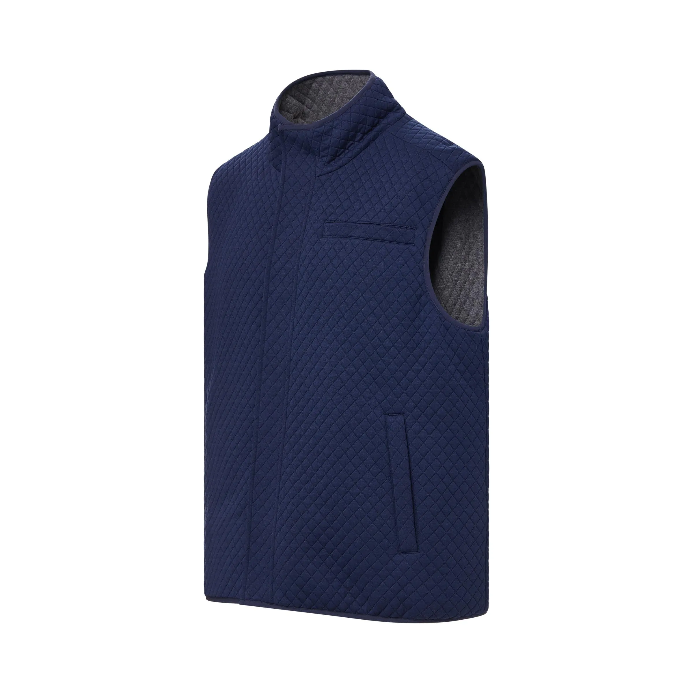 Reversible Diamond Quilted Magnetic Front Button Vest