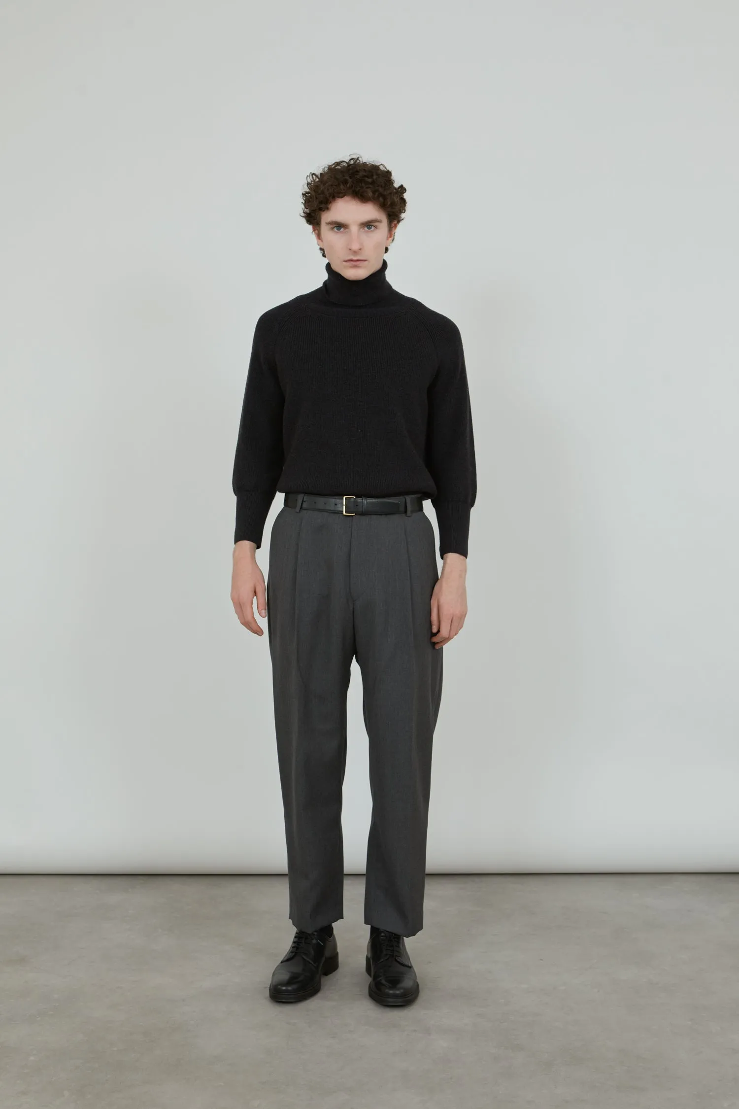 Ronin trousers | Dark grey - Virgin wool