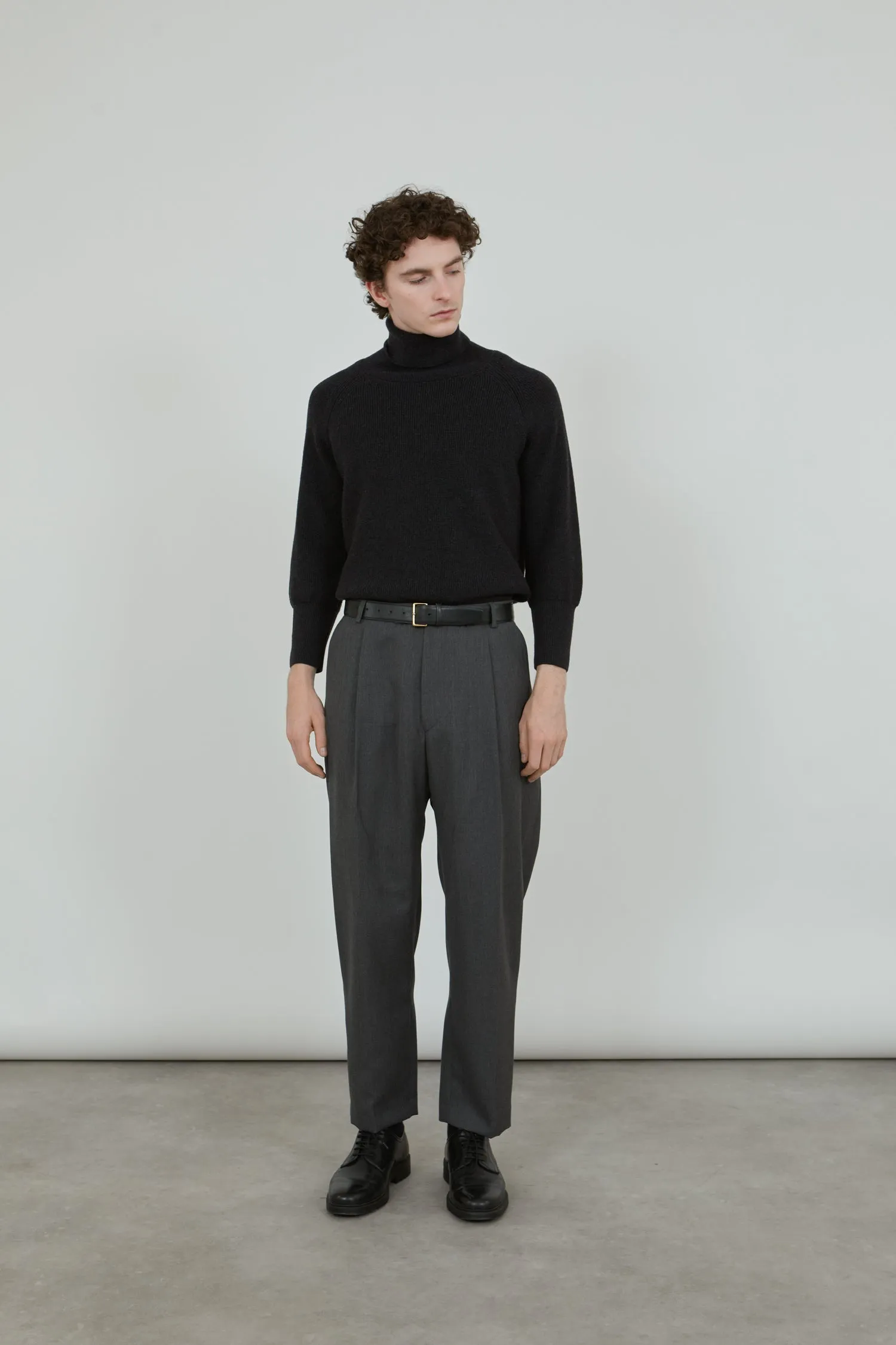 Ronin trousers | Dark grey - Virgin wool