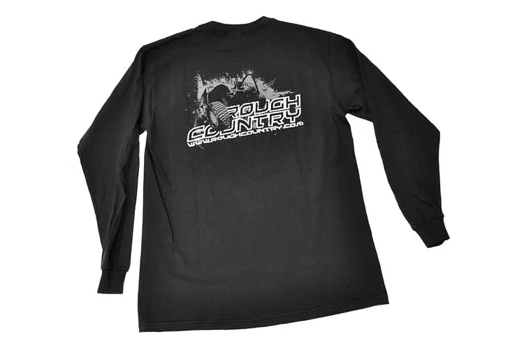 Rough Country T-shirt - Long Sleeve - Black - Size LG