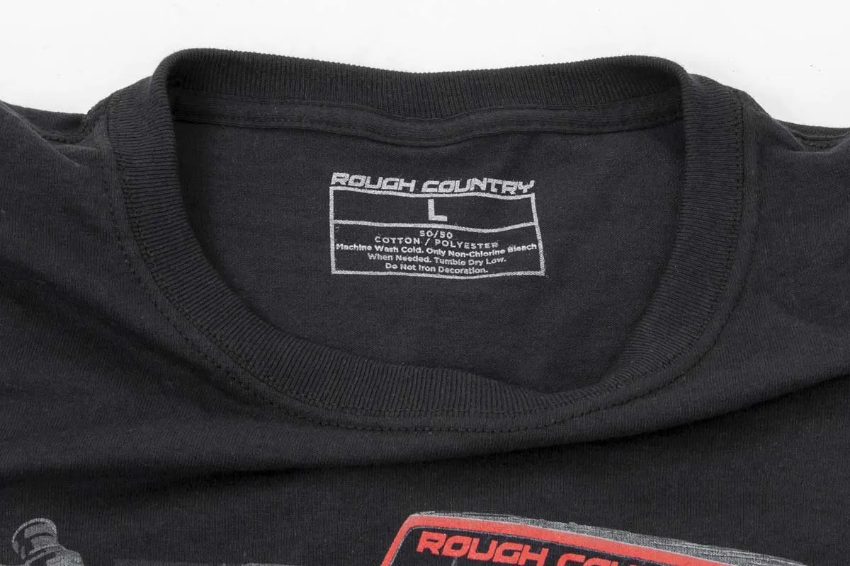 Rough Country T-Shirt - Long Sleeve - Vertex - Black - LG