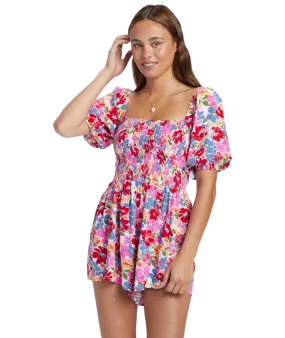 Roxy Barefoot Babe Romper-Shocking Pink Bloomin Babe