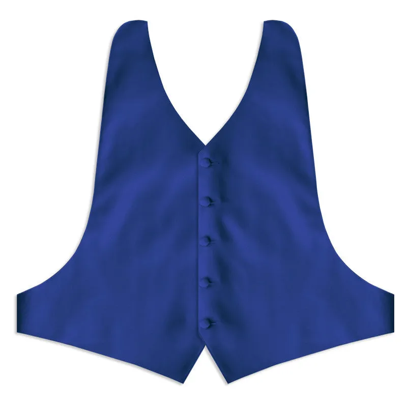 Royal Blue Backless Tuxedo Vest