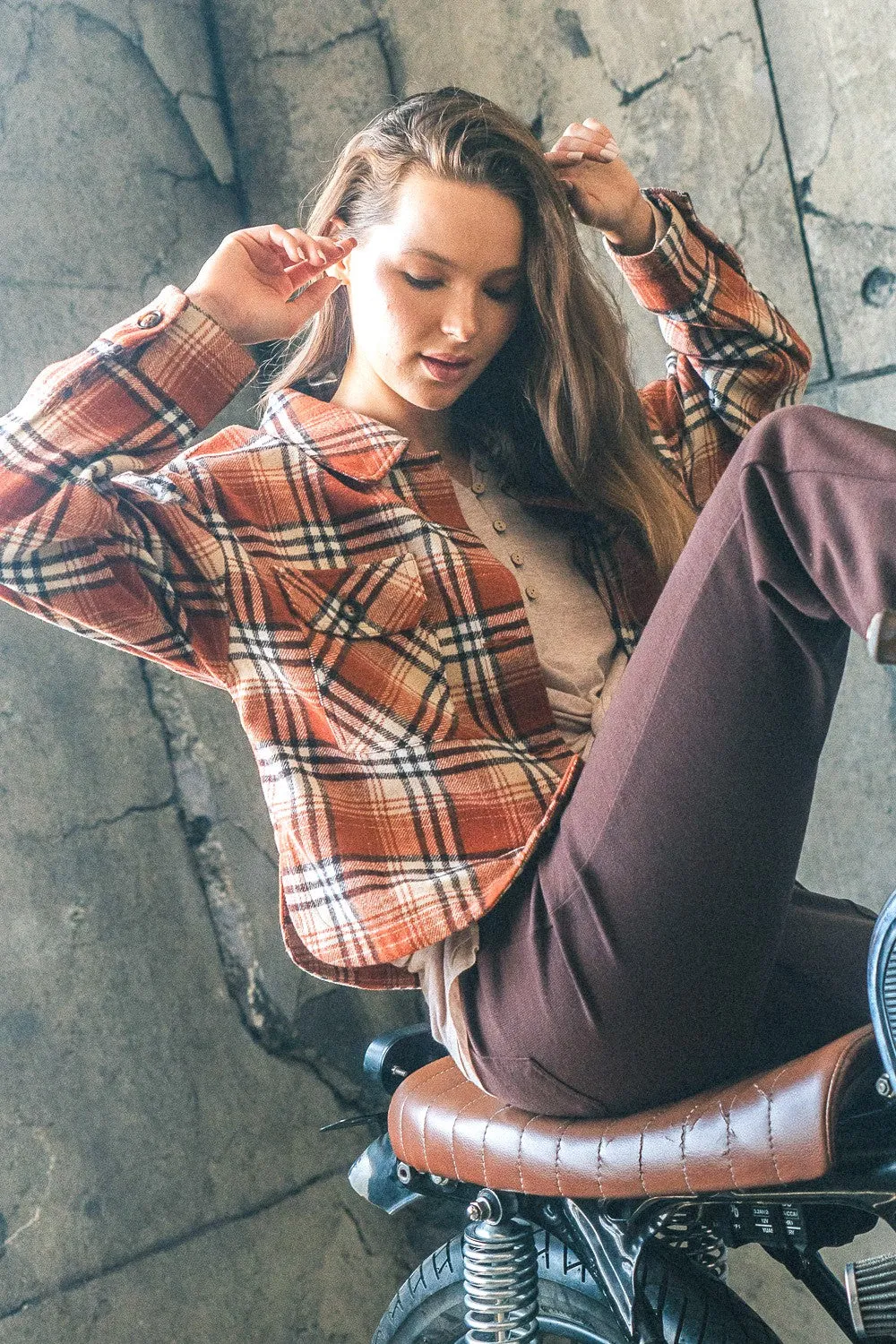 Rust Plaid Jacket