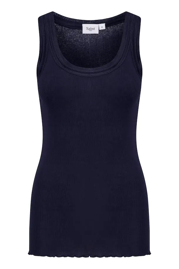 Saint Tropez Maya Vest Top - Midnight Sky