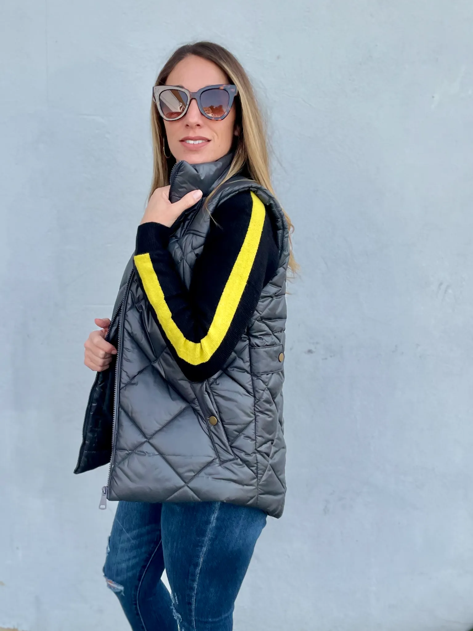 Savannah Bubble Vest - Ash Grey