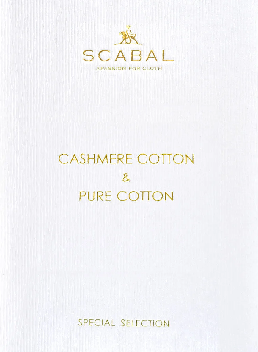 Scabal Sand Beige Cotton Stretch Pants