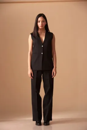 Sharp Blazer Vest with Straight fit Pants