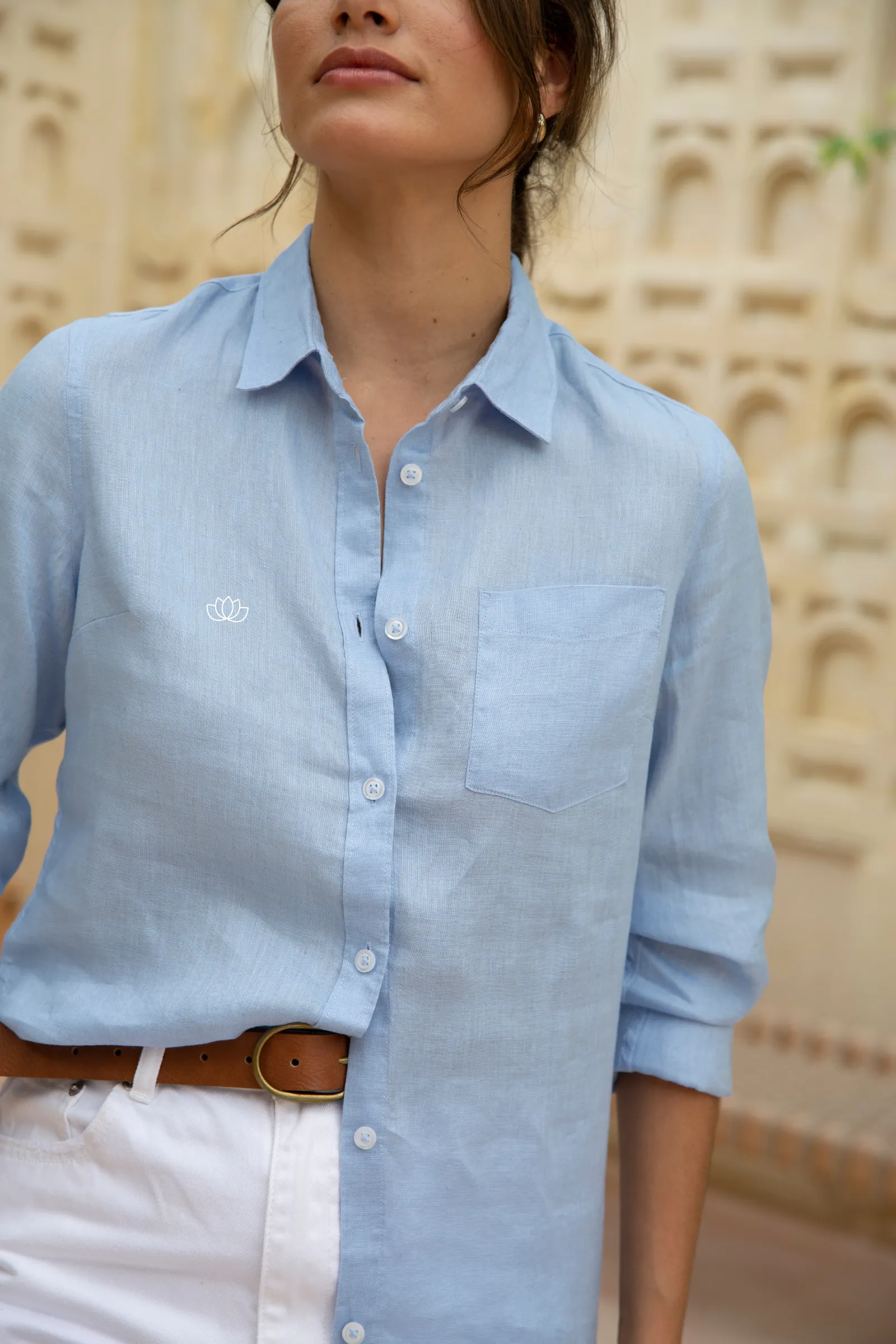 Signature Lotus Island Linen Shirt