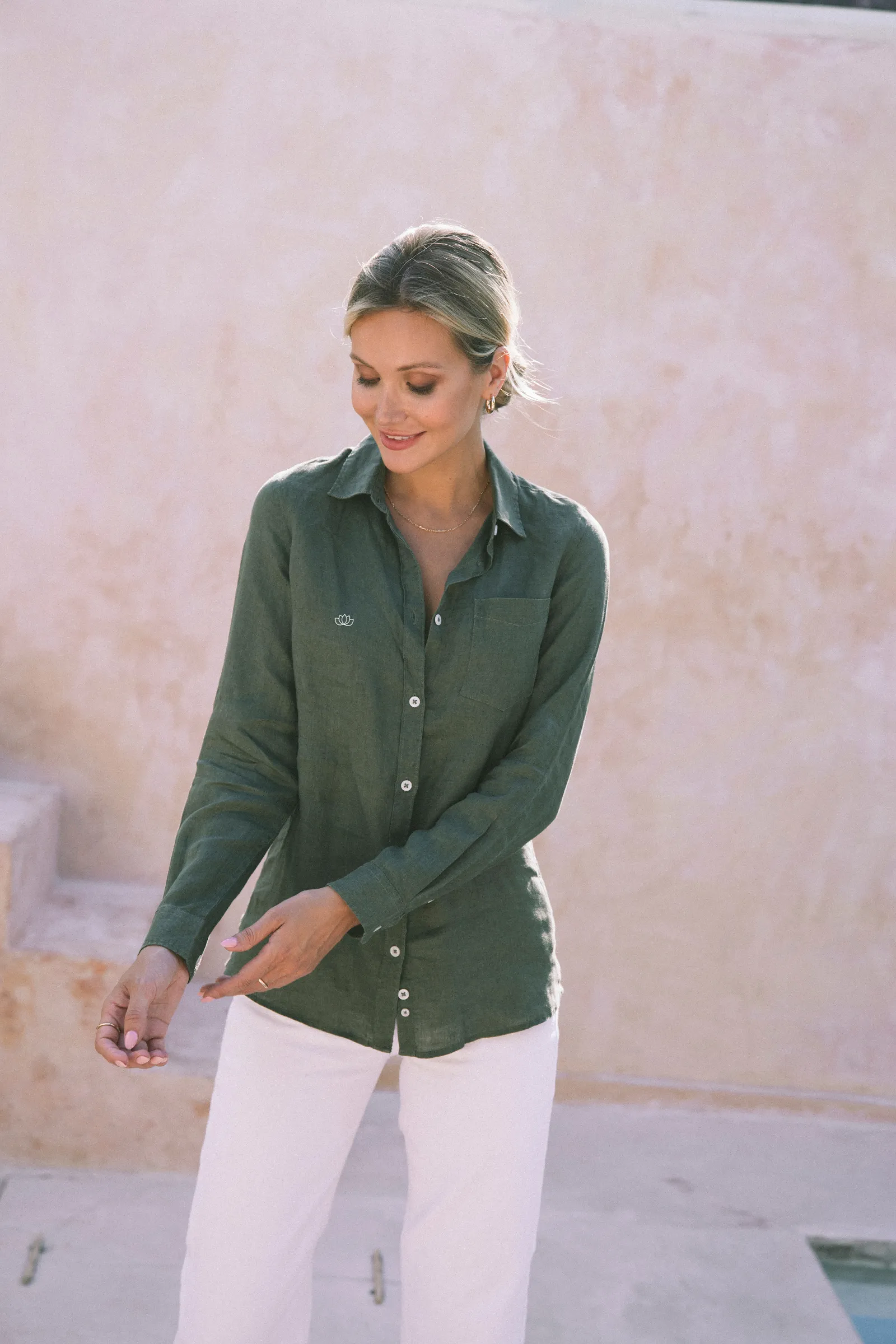 Signature Lotus Island Linen Shirt