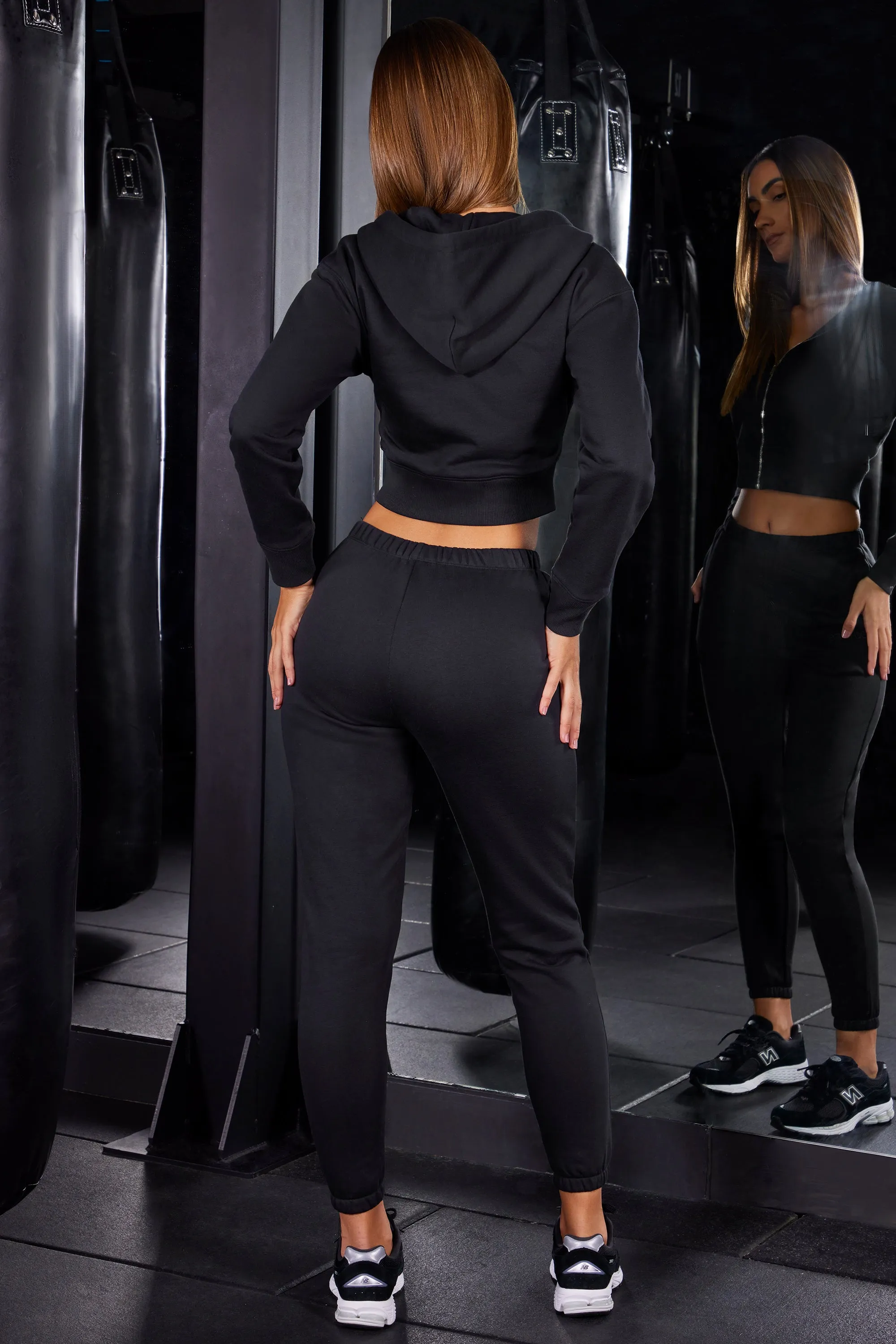 Slim Fit Jogger Bottoms in Black