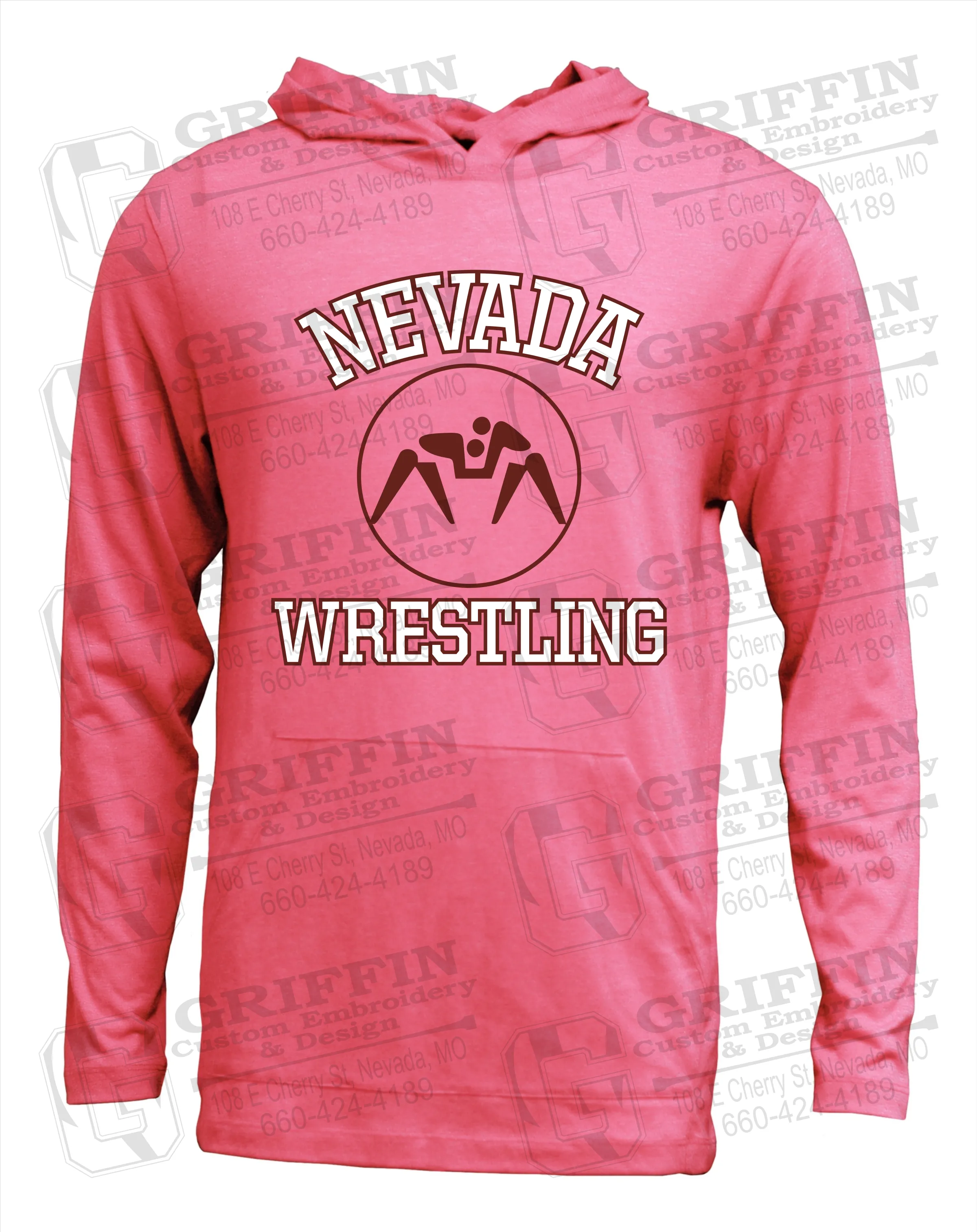 Soft-Tek T-Shirt Hoodie - Wrestling - Nevada Tigers 24-J