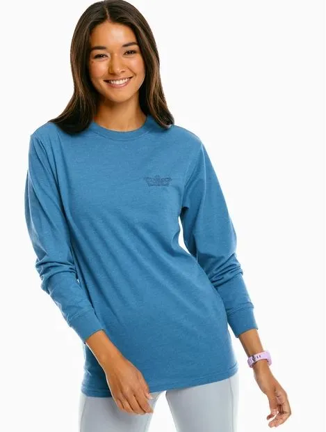 Southern Tide Floral Southern Tide Heathered Long-Sleeve T-Shirt