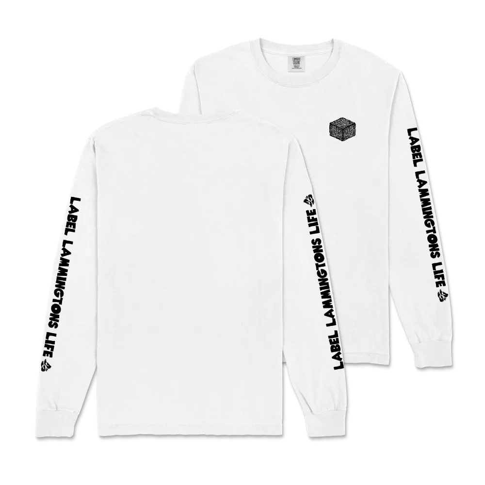 Sweat It Out / Cartoon Lammingtons / White Long Sleeve