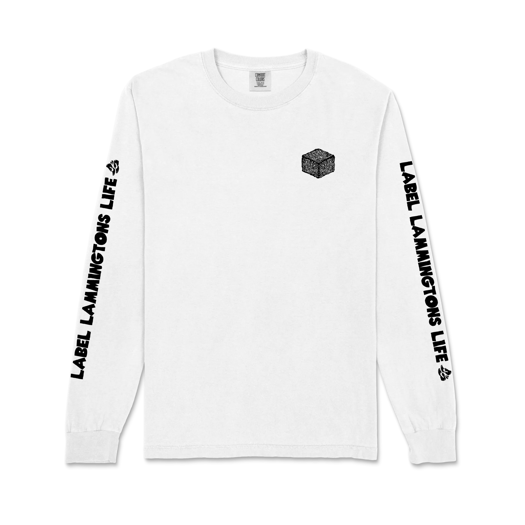 Sweat It Out / Cartoon Lammingtons / White Long Sleeve