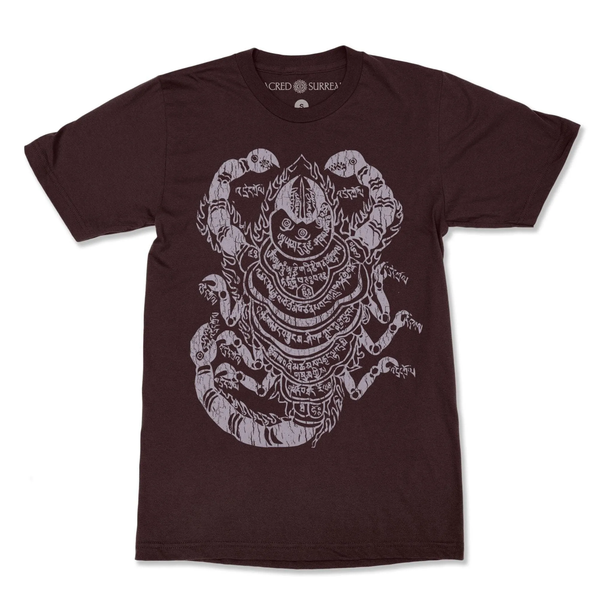 Tantric Scorpion Dharma Charm Against Demons Buddhist Mandala Protection Shri Yantra Psychic Protection Energy Deity T-Shirt Tee