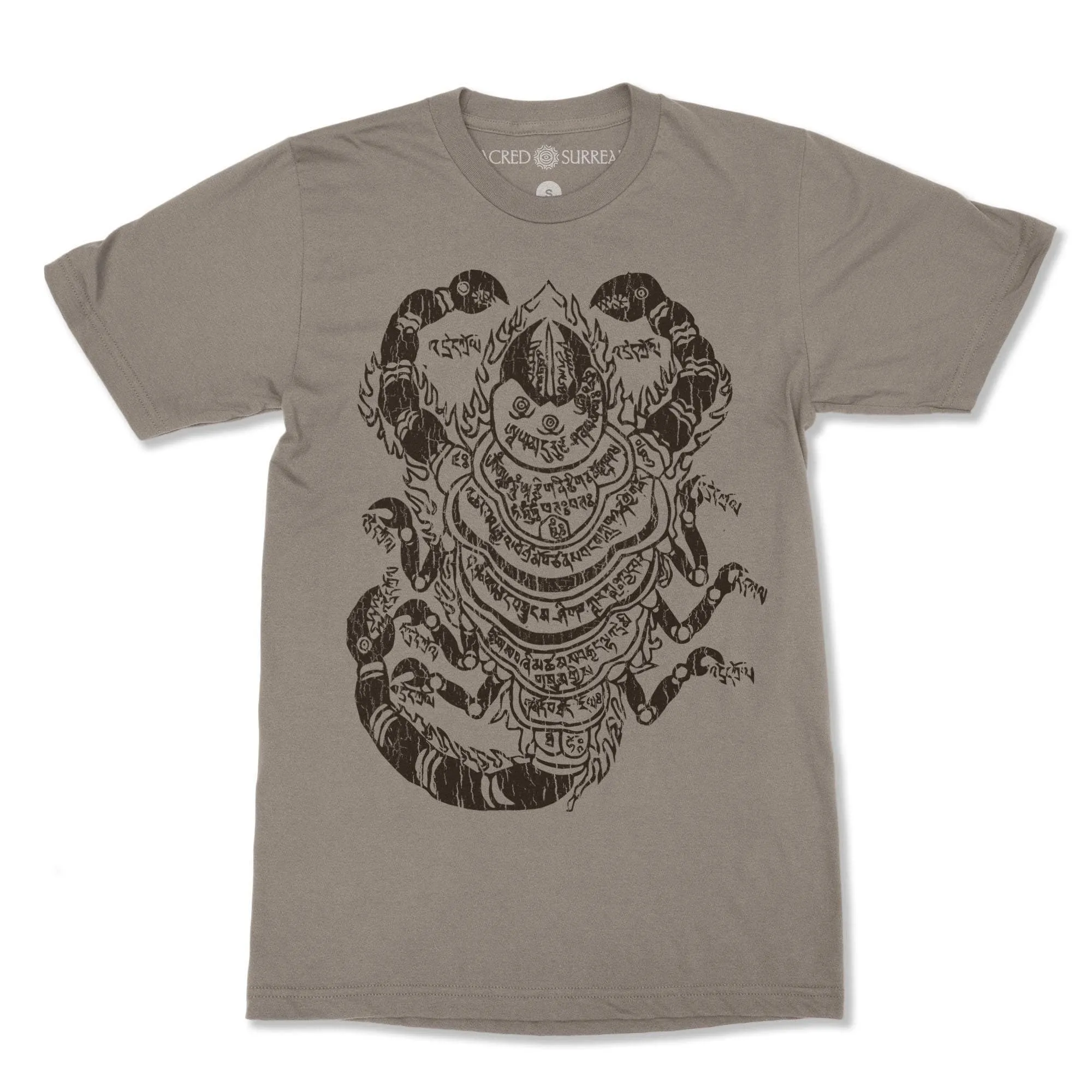 Tantric Scorpion Dharma Charm Against Demons Buddhist Mandala Protection Shri Yantra Psychic Protection Energy Deity T-Shirt Tee