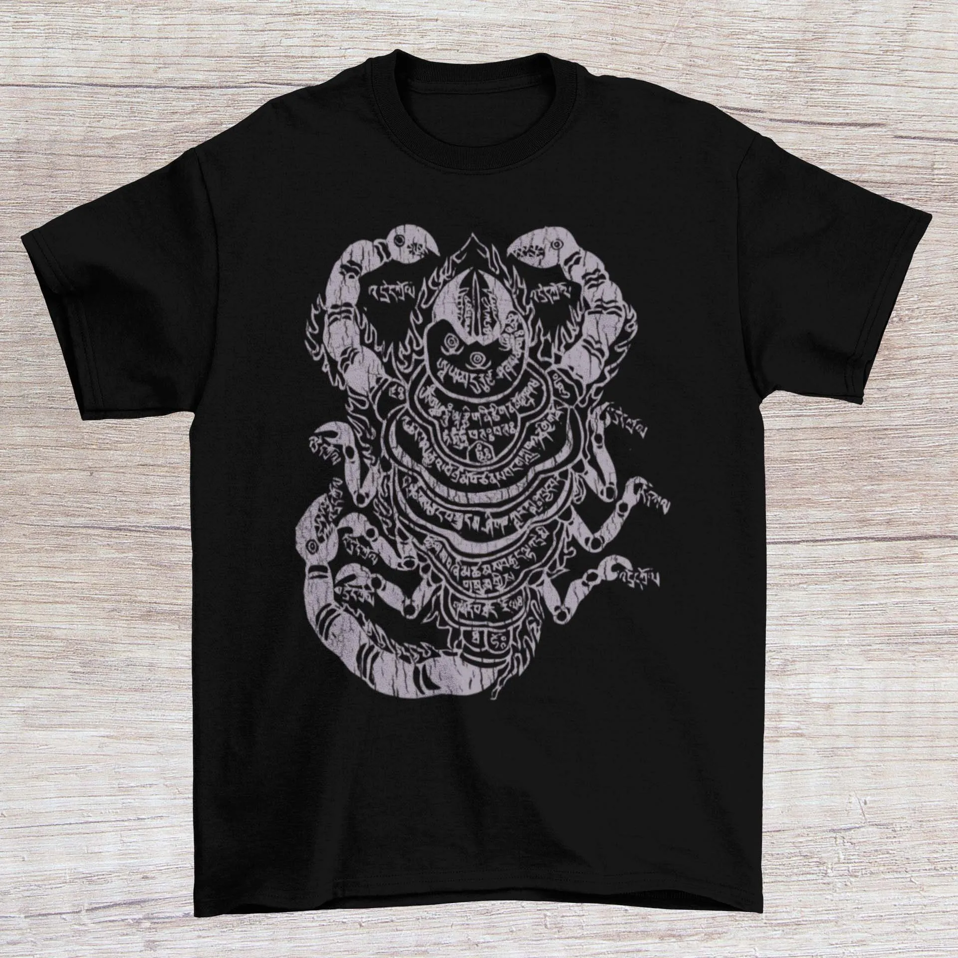 Tantric Scorpion Dharma Charm Against Demons Buddhist Mandala Protection Shri Yantra Psychic Protection Energy Deity T-Shirt Tee