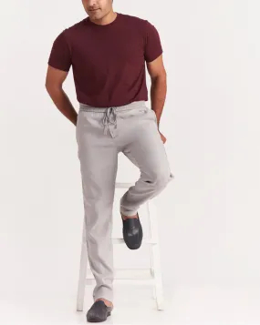 Tapered Fit Comfort Pants - Silver Grey