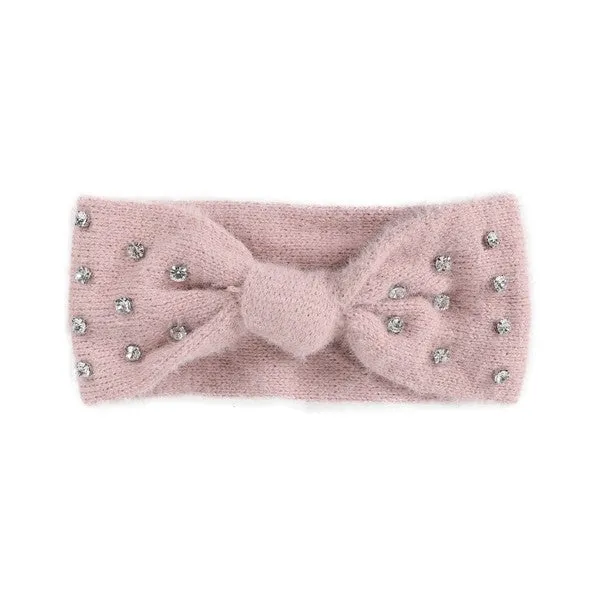 TEEK - FUZZY RHINESTONE BOWKNOT HEADBAND