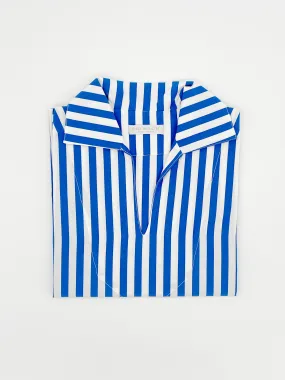 THE COTTON CAPRI SHIRT | BLUE STRIPES