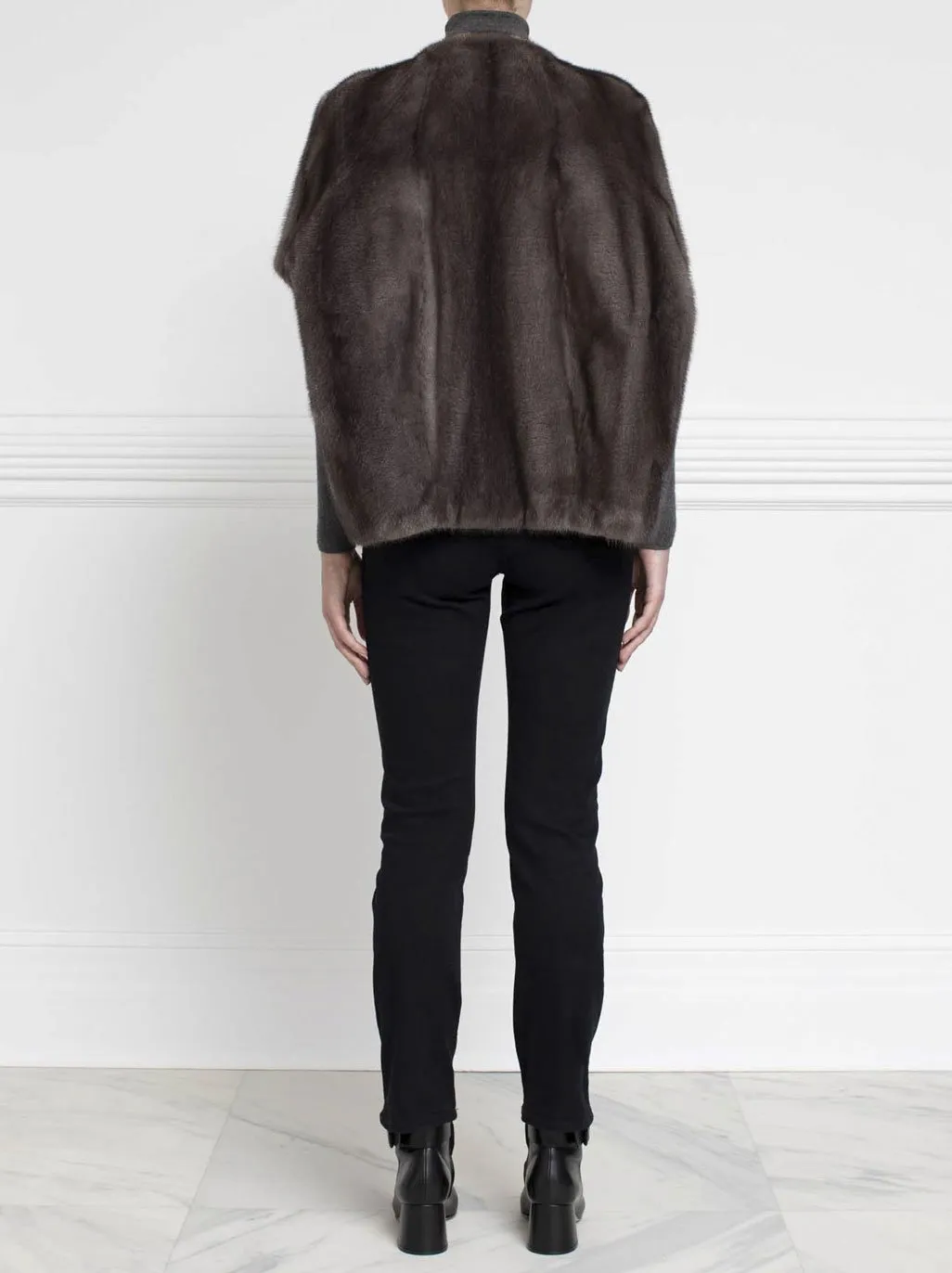 The Frances Mink Fur Cocoon Vest