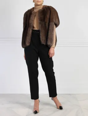 The Frances Sable Fur Cocoon Vest